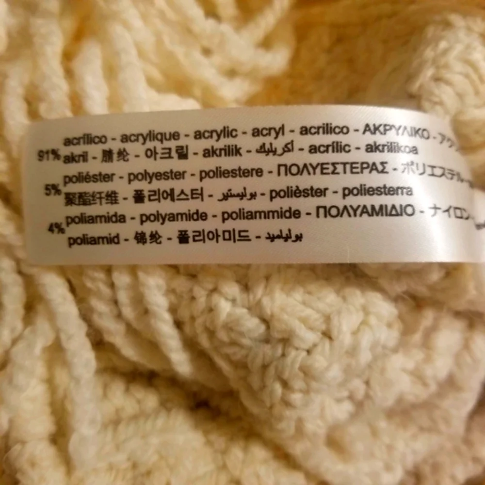 Zara Cream Cable-Knit Turtleneck Sweater with Fringe - Picture 9 of 9